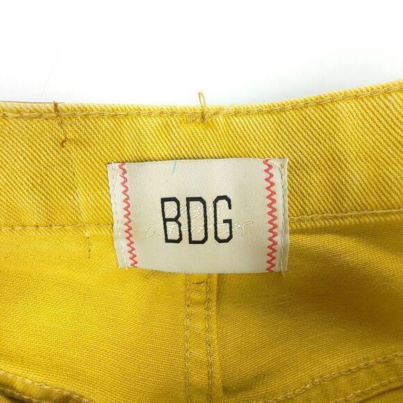 URBAN OUTFITTERS BDG Cowboy Jeans Slouchy Straight Western Yellow Womens 25 x 29 - Picture 8 of 9